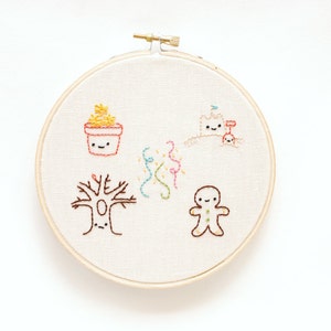 Teeny Tiny Occasions PDF Holiday Celebration Hand Embroidery Pattern image 1