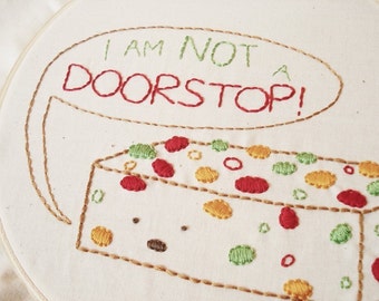 Frustrated Fruitcake - Holiday PDF Mini Embroidery Pattern