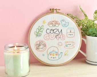 Cozy Cute - Tiny Kawaii Hygge PDF Hand Embroidery Patterns