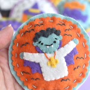 Not-So-Spooky Felt Ornaments DIY Halloween Project with PDF Patterns and Instructions image 4