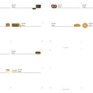 Dough Baked Goods Characters Printable 4x6 Recipe Cards image 2