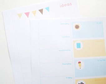 Blog Buddies - Printable Blogging Planner Pages Calendar