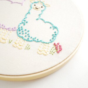 Loving Alpacas Animal Mama and Baby Embroidery Pattern image 4