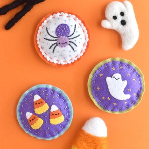 Not-So-Spooky Felt Ornaments DIY Halloween Project with PDF Patterns and Instructions image 8