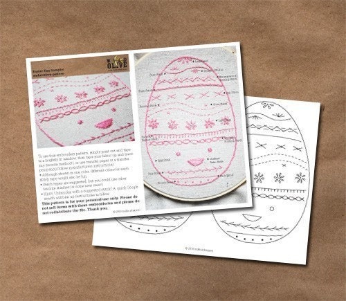 Easter Egg Sampler - PDF Mini Hand Embroidery Pattern - Etsy