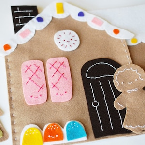 Sweet Gingerbread Scene - Felt Play Set Project PDF Patterns and Instructions