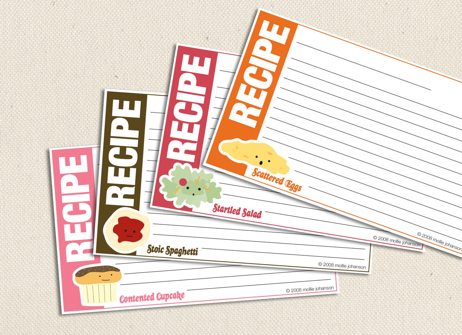 Food Friends 3x5-inch Printable Recipe Cards - Etsy food-friends-3x5-inch-printable-recipe-cards-etsy