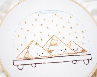 PDF Embroidery Pattern - Snowdomes of the World