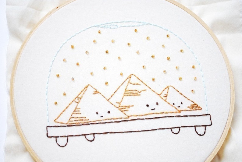 PDF Embroidery Pattern Snowdomes of the World image 1