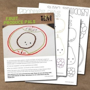 Patrón de bordado PDF Fruit Produce Pals imagen 2