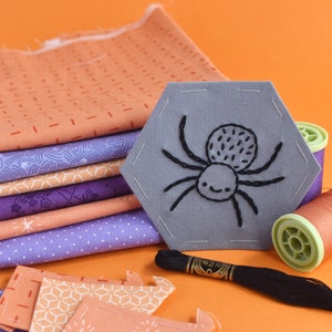 Not So Spooky Stitching Club Halloween Embroidery & EPP Mini Quilt Project image 1