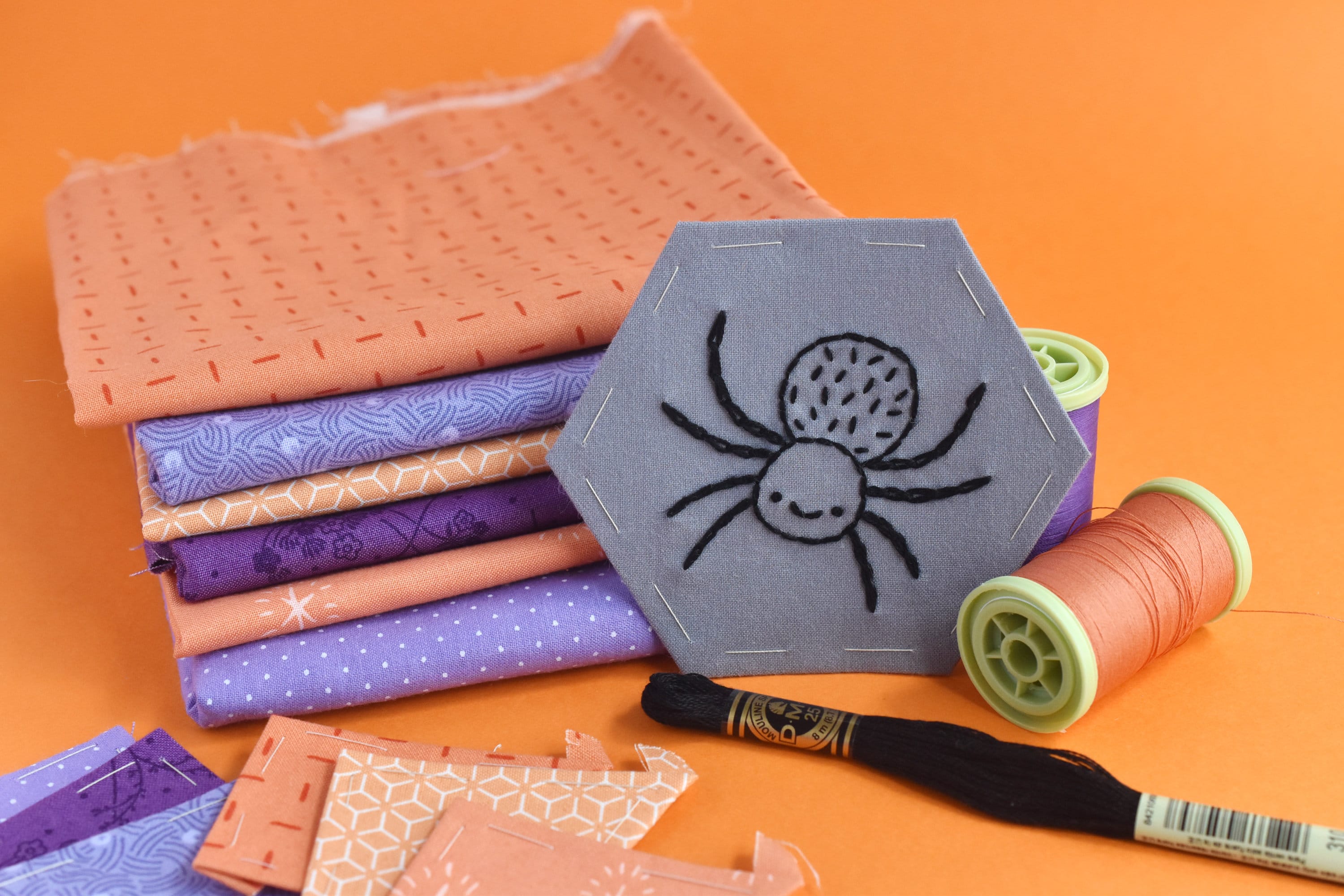 Not So Spooky Stitching Club - Halloween Embroidery & EPP Mini Quilt …