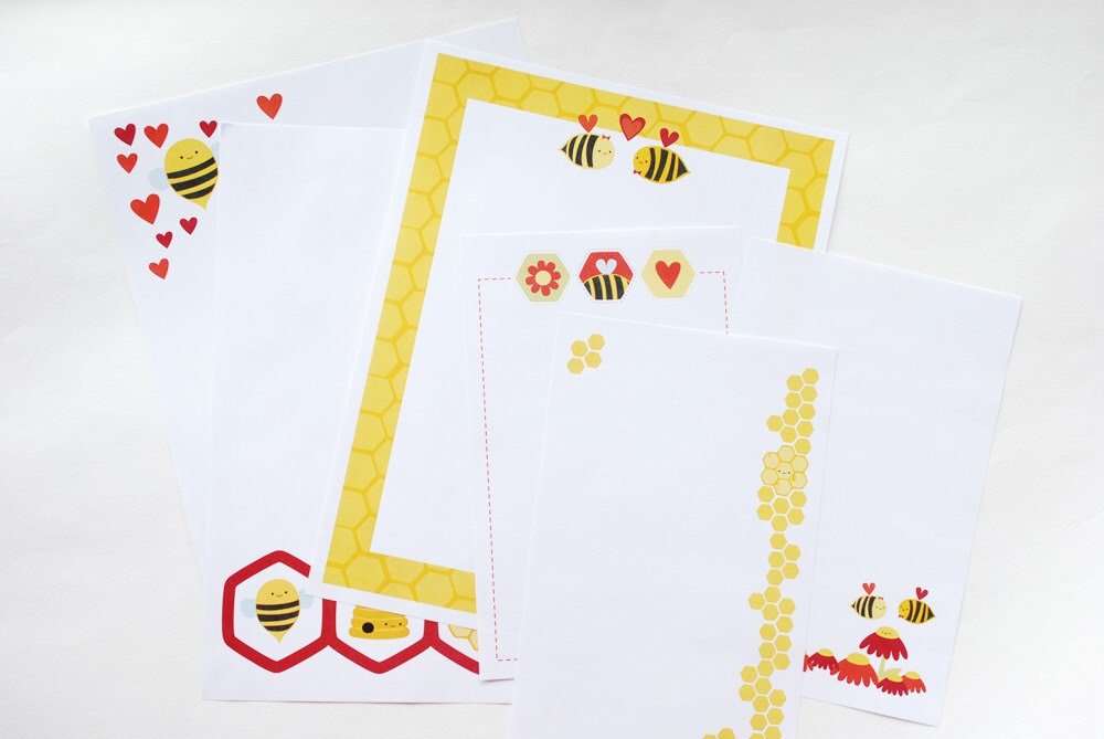 A Heart Full of Honey Printable Paper Pack PDF | Etsy