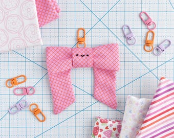 Kawaii Fabric Bow Sewing Pattern - PDF Tutorial for Bag Charm, Garland, Ornament, & more!