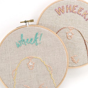 Wheek - Guinea Pig or Cavy Mini Hand Embroidery Pattern