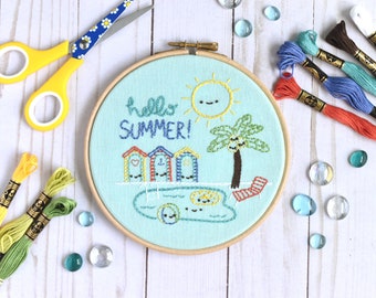 Hello Summer! PDF Hand Embroidery Pattern