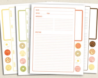 Not-So-Square Meals - Printable Recipe and Menu Planning Pages