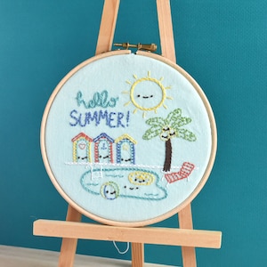 Hello Summer PDF Hand Embroidery Pattern image 2