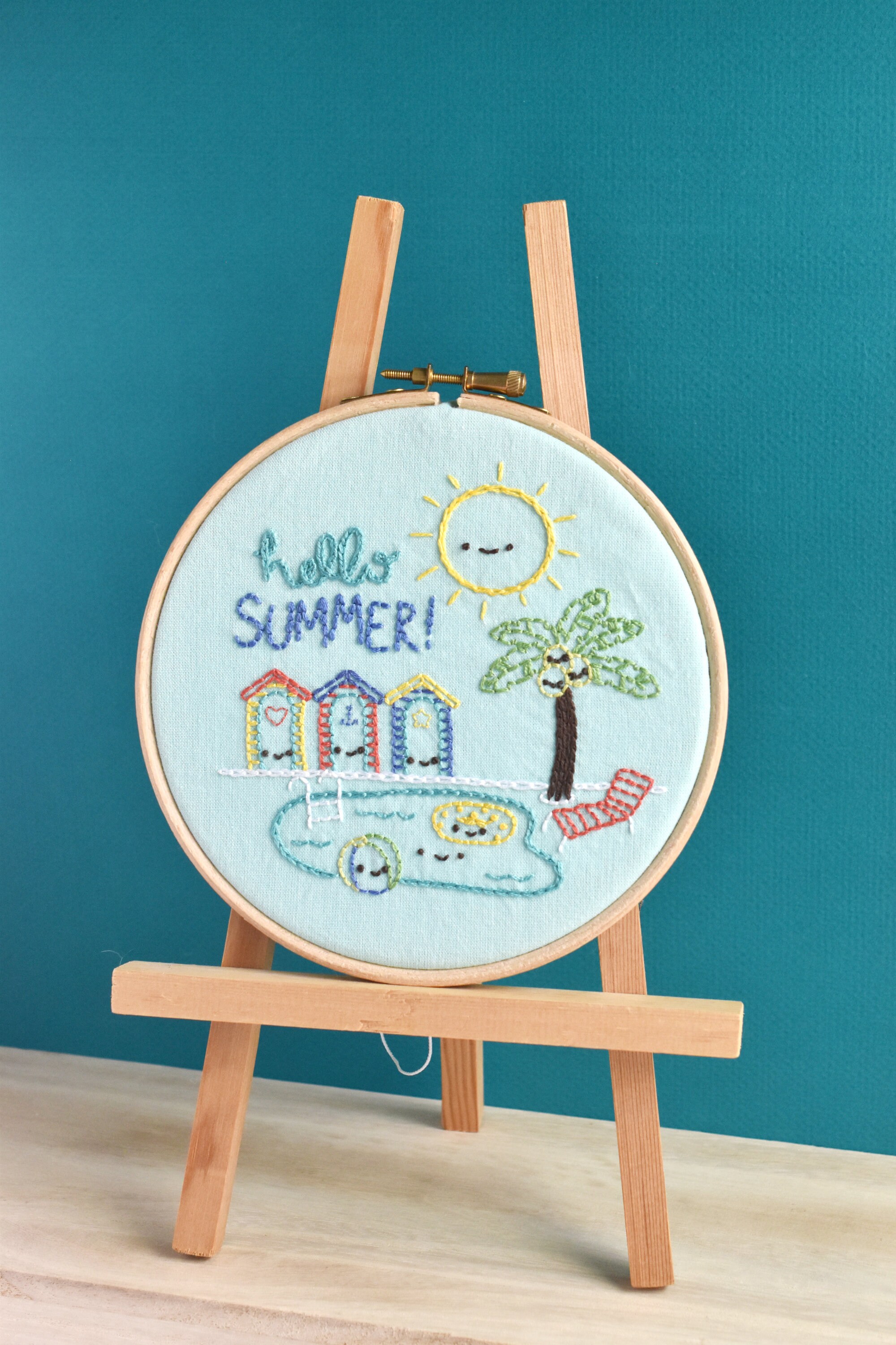 Hello Summer Pdf Hand Embroidery Pattern Etsy