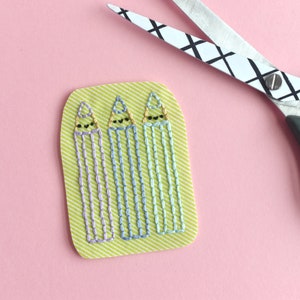 Desk Mates Kawaii Stationery PDF Hand Embroidery Pattern and Patch Tutorial image 7