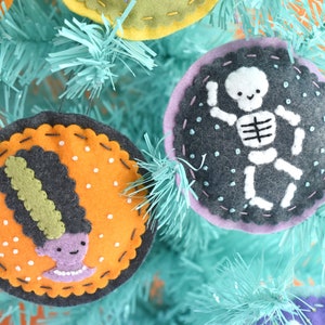 Not-So-Spooky Felt Ornaments DIY Halloween Project with PDF Patterns and Instructions image 10