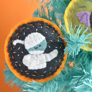 Not-So-Spooky Felt Ornaments DIY Halloween Project with PDF Patterns and Instructions image 5