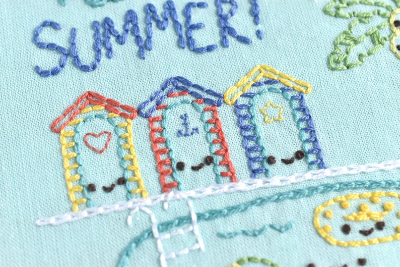 Hello Summer PDF Hand Embroidery Pattern image 5