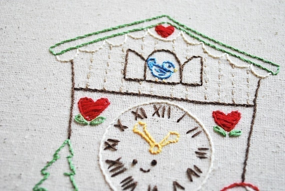 embroidery clock