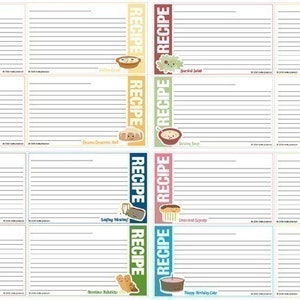 Food Friends 3x5-inch Printable Recipe Cards image 3