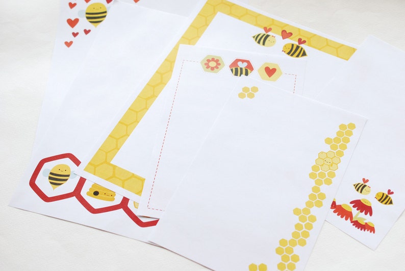 A Heart Full of Honey Printable Paper Pack PDF - Etsy