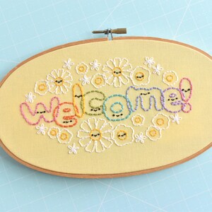 Kawaii Welcome - PDF Hand Embroidery Pattern