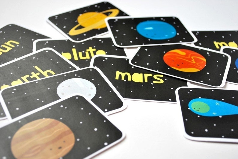 Printable Cards The Solar System Set image 1