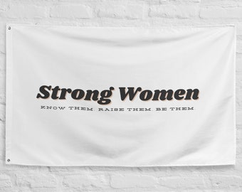 Bandera de pared de mujeres fuertes