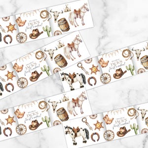 First Rodeo Drink Bottle Labels, INSTANT DOWNLOAD, Cowboy 1st Birthday ...