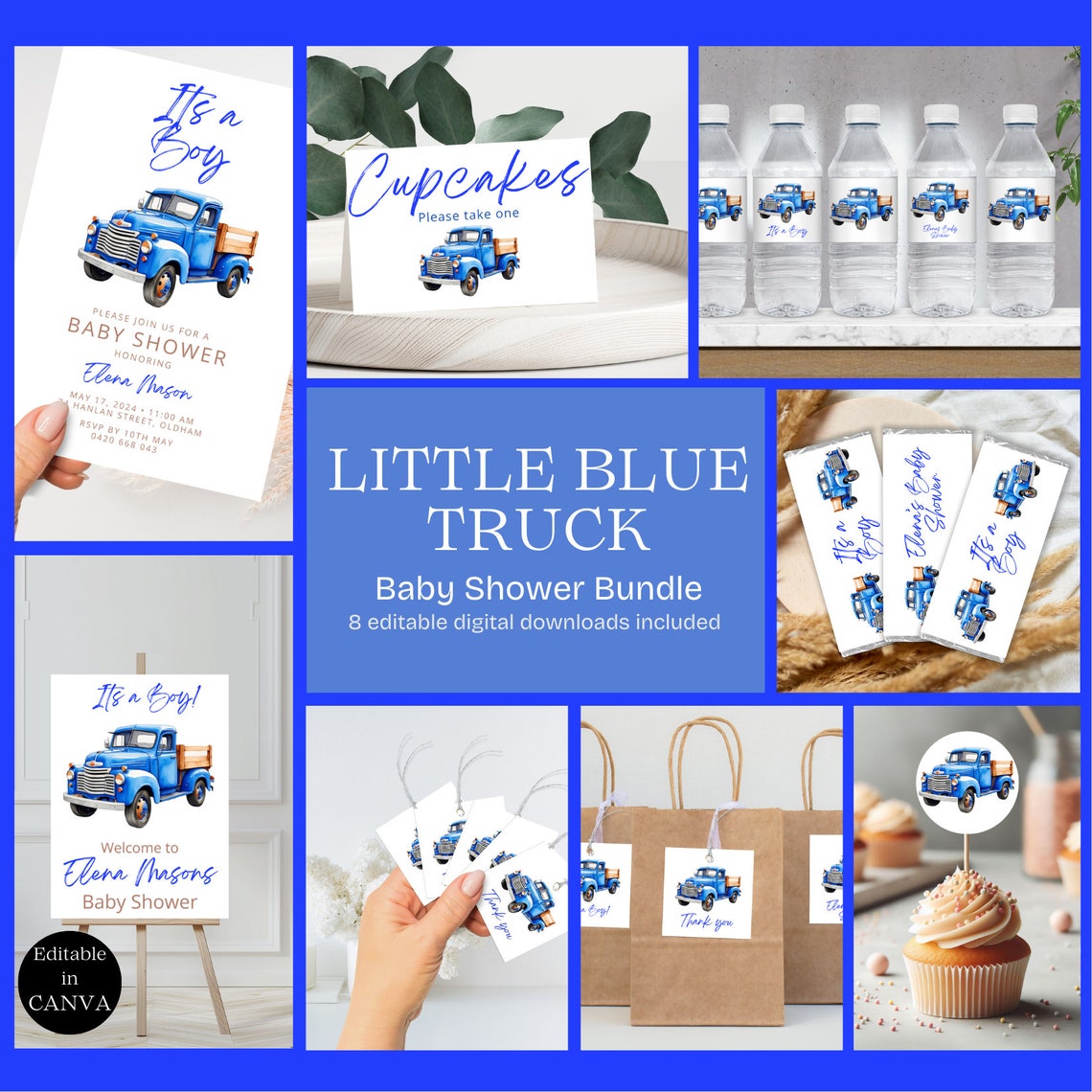 Baby Boy Tow Trucks Royal Blue Sunbubble main image 0