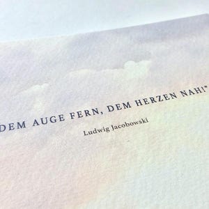 Trauerkarte I Kondolenzkarte I Beileidskarte I Trostkarte I Abschiedspost I Dankeskarte I Grusskarte I Klappkarte I A6 I Dem Auge fern ...