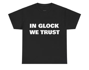 t-shirt "in glock we trust" jaren 90 stijl vintage emo edgy