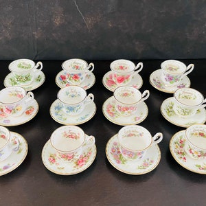 Miniature set Royal Albert - Flower of the month