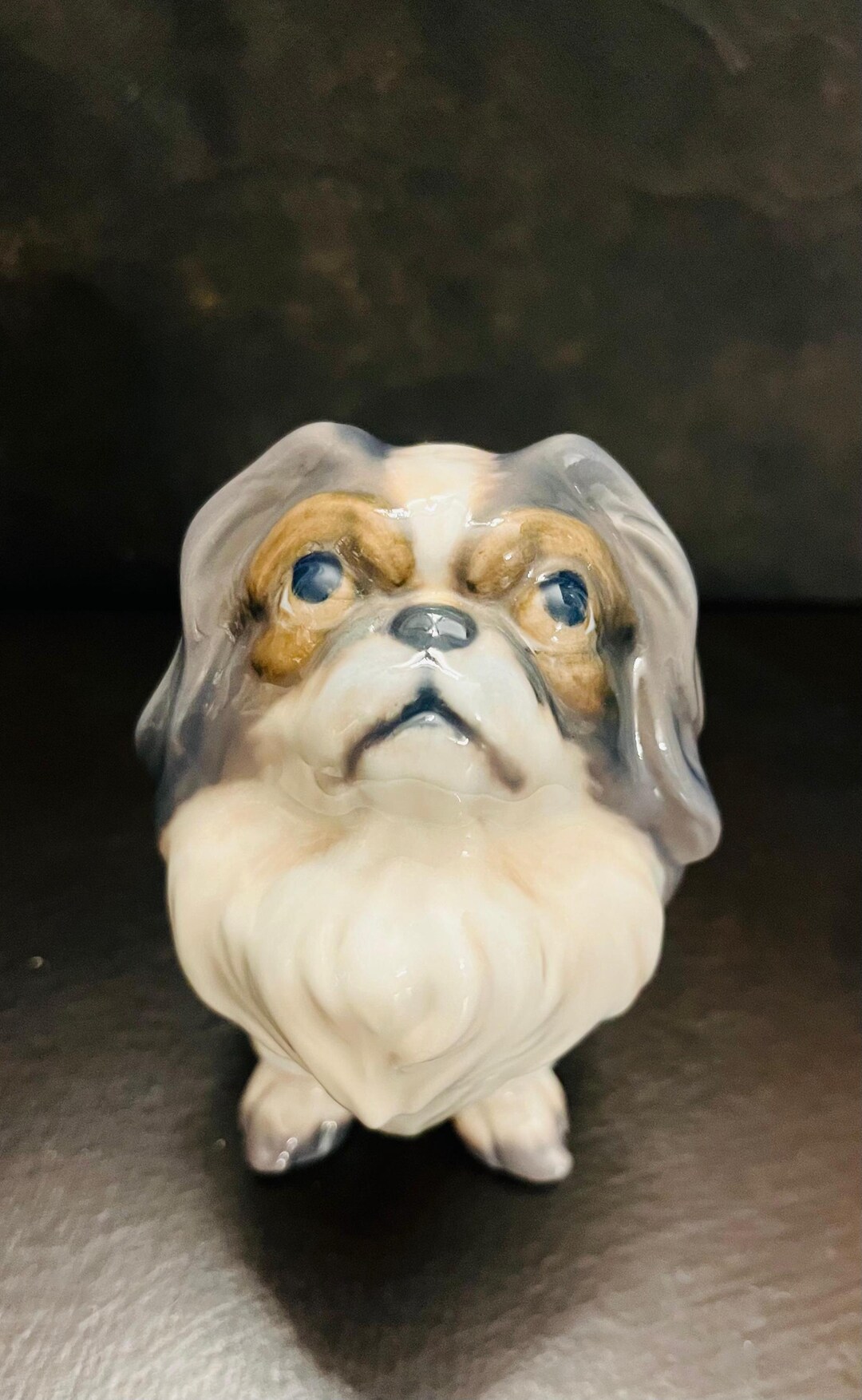 ダールイェンセン　DJ ロイヤルコペンハーゲン　犬　フィギュリン　ペキニーズ 【ダール イェンセン／Dahl Jensen】ペキニーズ 犬のフィギュリン 置物