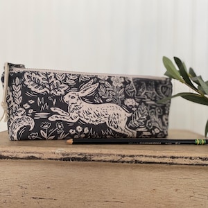 Canvas Pencil Case / Zippered Pouch - Rifle Paper Co. Fable