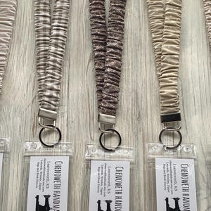 Neutral Scrunchie Lanyard/Badge Holder - With or Without a Breakaway Clasp - Crossbody length Available - Group 1