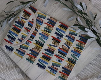 Book Sleeve - Rifle Paper Co Curio Book Club in Cream with Taupe Accents