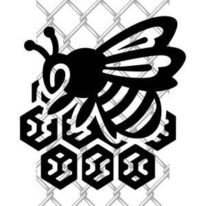 Bee & Honeycomb Silhouette SVG: Beekeeper Vector Graphic (Digital Download)