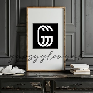 Living Room Wood Frame Mockup: Vintage Art Print Display (JPG)