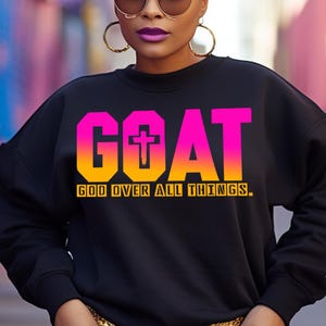 Christian G.O.A.T. Design: Gott über alle Dinge SVG, PNG