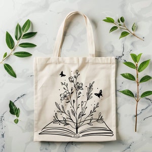 Wildflowers Growing from Book SVG PNG: Mom Shirt Cut File (Digital Download)