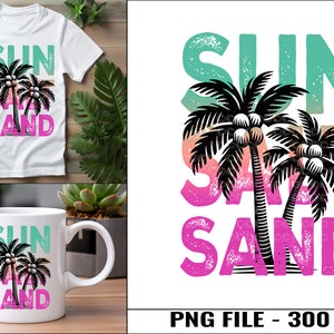 Sun Salt Sand Png, Retro Summer Png, Beach Png, Tropical Png, Summer Shirt Png, Summer Vibes Png, Beach Vibes Png, Sublimation Design
