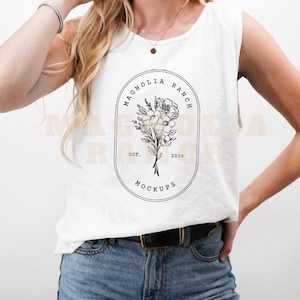 Mock-Up Photo: Comfort Colors - Garment-Dyed Heavyweight Tank Top - 9360 White