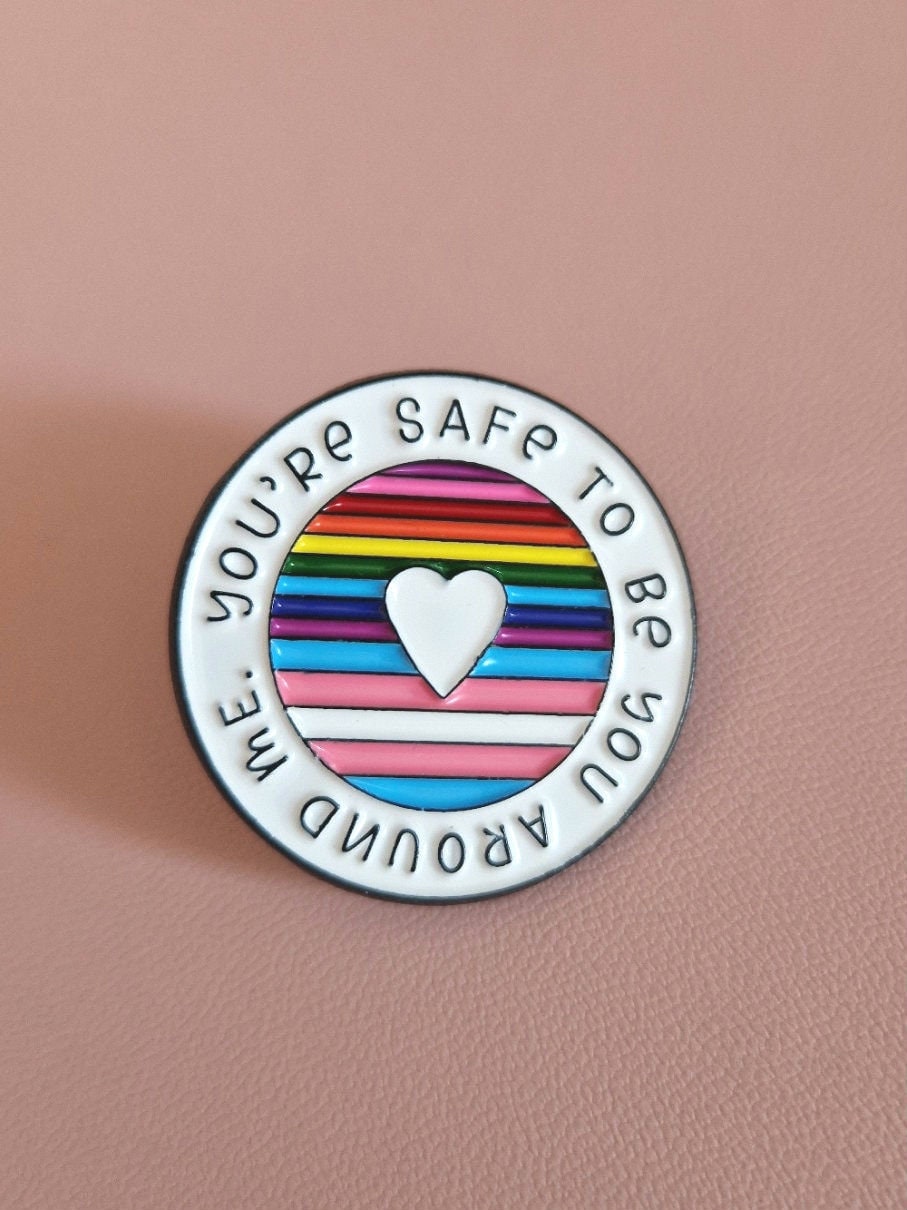 Pride Ally Enamel Circular Pin Badge | LGBTQ+ Multicolour Rainbow | Ally Broach | Gift Idea | Happy Pride | Gay | Lesbian | Trans |
