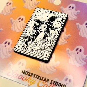The Witch Tarot Card Enamel Pin | Premium Pin | Witchcraft | Halloween Accessories | Spooky Season | Halloween Pin | Autumn | Gift Idea |